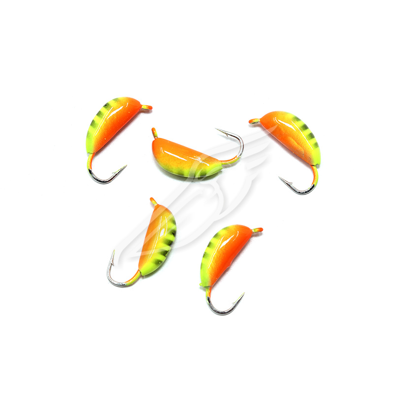 Мормышка вольфЯМАНБанан с ушк, р.4,вес 1,50,цв.аргиана(уп.5 шт.), Я-МР2382