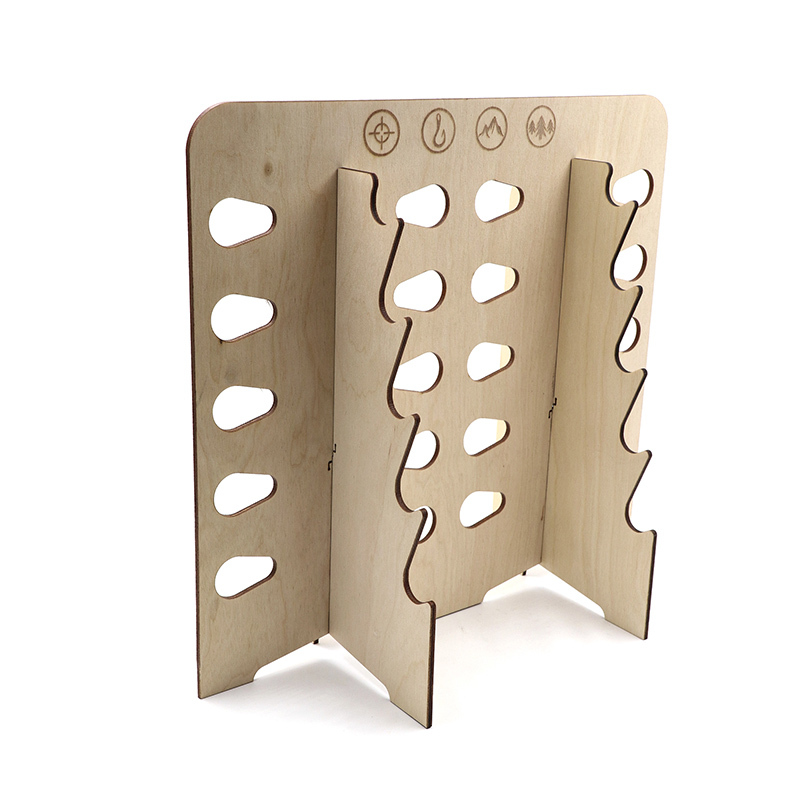 Стойка для очков из фанеры 4 мм, под 10 шт., 360х150х330 мм/50/75/, MB-SE-07